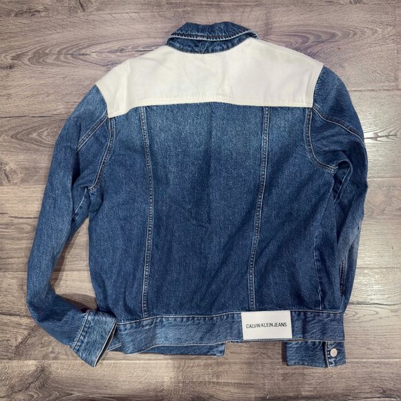 Calvin Klein Color-Block Denim Jacket – Men’s Medium - Picture 4 of 4